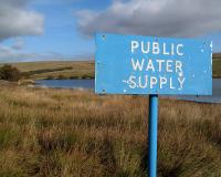 Public water supply sign, Walter Baxter