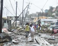 Destruction of the energy infrastructure on the island of Dominica, following Hu