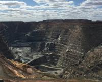 Open pit mining operation