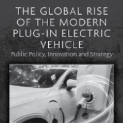 book cover with a plug-in electric car on the front