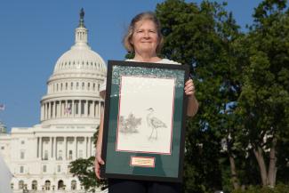 Alicia Mozian with NWA award