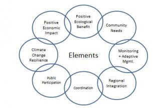 Gulf restoration project elements diagram