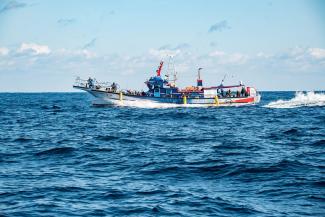 fishing boat at sea