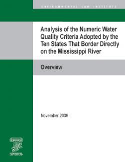 Analysis of the Numeric Water Quality Criteria Adopted by the Ten States That Bo