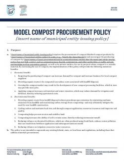 Model Compost Procurement Policy Without Commentaries