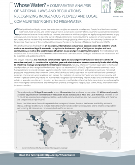 Whose Water? A Comparative Analysis of National Laws and Regulations Recognizing