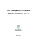 State Funding for School Ventilation Report Cover